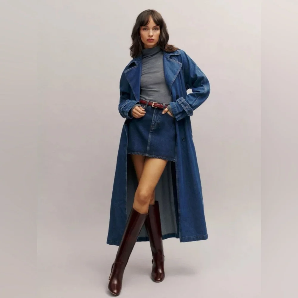 REFORMATION Gaelle Knee High Boots in Ruby 8